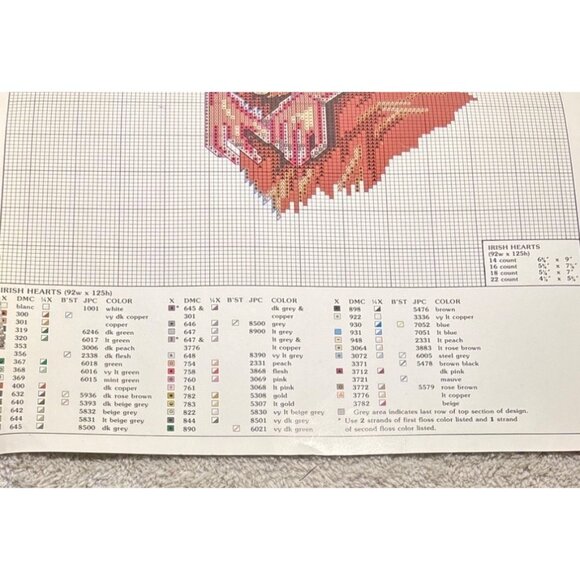 Irish Hearts Cross-Stitch Pattern Book Two Holiday Heirlooms By Leisure Arts - Picture 3 of 3